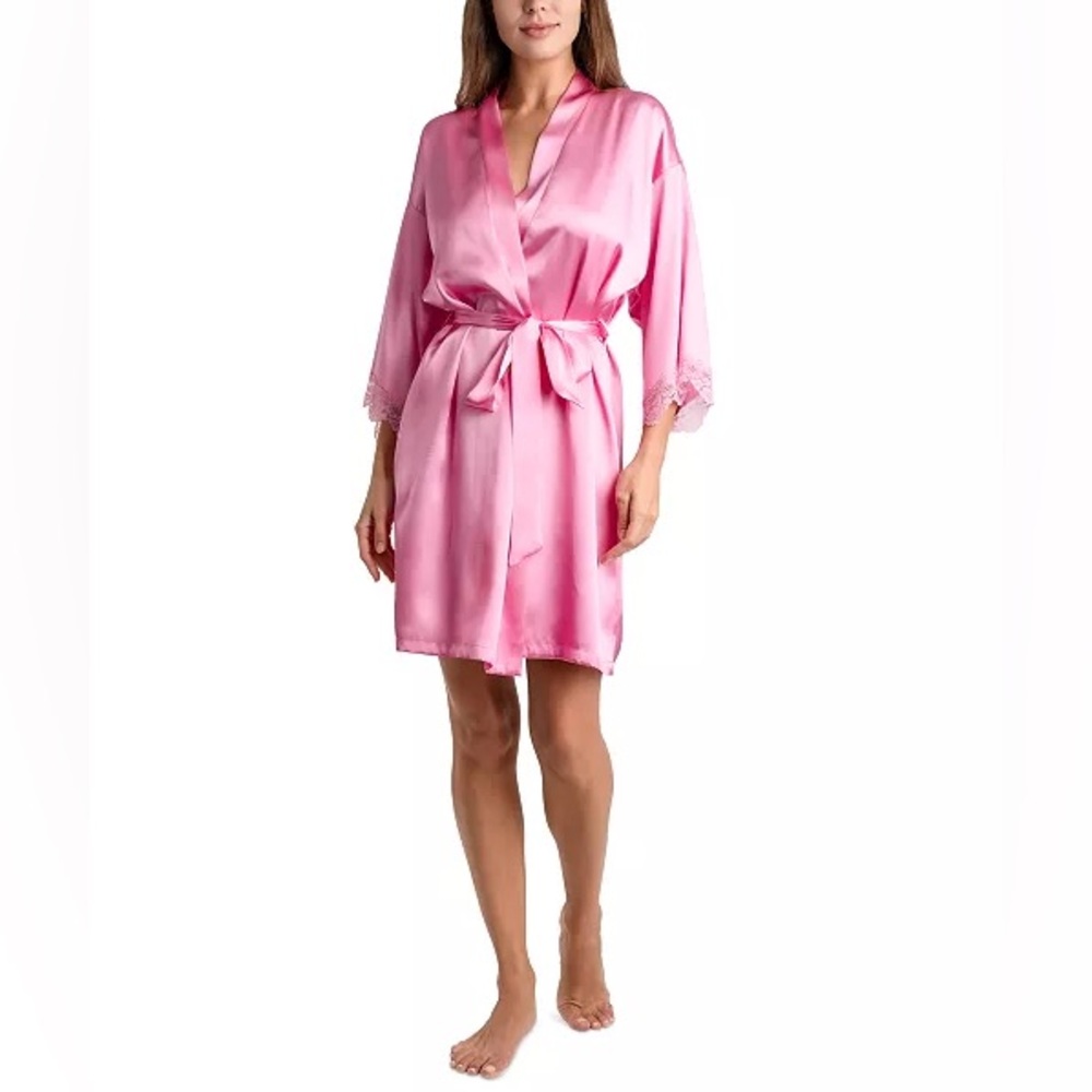 Linea Donatella
Women's Greer Solid Satin Wrap Robe, L/XL, Misty Rose